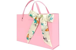 Visondeco Joyscoop Pink Gift Box with Lids & Handles - 11x7.6x3.5 Inches, Magnetic Closure, Gift Box for Women, Large Gift Box for Presents