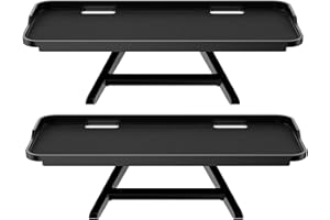 JXMTSPW TV Top Shelf Screen Adjustable Monitor Top Shelf Storage Bracket Tray Mount Computer Bracket for Cellphone Stand, Media Boxes, Game Console, Router, Speakers (Black-2pcs)