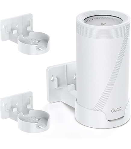 Support Mural Compatible avec TP-Link Deco BE65 Wi-FI 7 Mesh WLAN BE9300 | 1 pièce | Support Robuste avec Gestion des câbles & Ventilation | Kit de Fixation Murale avec Chevilles et Support Mural Compatible avec TP-Link Deco BE65 Wi-FI 7 Mesh WLAN BE9300 | 1 pièce | Support Robuste avec Gestion des câbles & Ventilation | Kit de Fixation Murale avec Chevilles et
