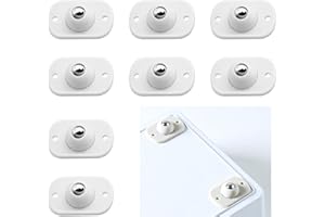 BRIOTA Self Adhesive Caster Wheels, 8PCS Appliance Wheels, 360° Swivel Ball Casters, Appliance Rollers for Kitchen Appliance, Trash Can, Storage Box Shoe Racks, Sticky Pulley for Small Appliance