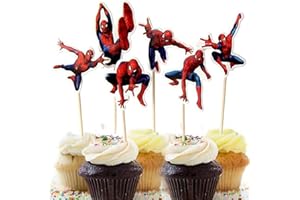 MEET-SHOP Stuzzicadenti Bandiera,Cupcake Bastoncino 24 Pezzi Cupcake Toppers Decorazione Cupcake Bambini Compleanno Matrimoni Docce per Bambini Articoli per Feste di Nozze Bomboniere Decor