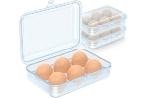 RoseFlower 2 Pezzo 6 Griglie Porta Uova Plastica da Trasporto, Contenitori Uova Porta Uovo da Frigorifero, Portauova Porta Uova da Frigo, Portatile Portauova Scatola Uova per Campeggio All'aperto