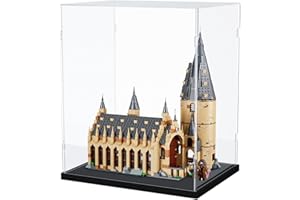 Nynelly Vetrina in Acrilico Trasparente per Oggetti da Collezione,scatole di visualizzazione in Acrilico per Lego 75954/10243, Assemble controsoffitto Box vetrina Antipolvere per Action Pop Figure