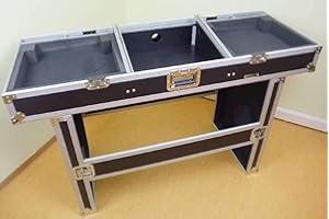 TEGO PRO 27163 Konsole Road TISCH für 2 Plattenspieler und ein 19" Mischpult Case Mobile DJ Desk Flightcase