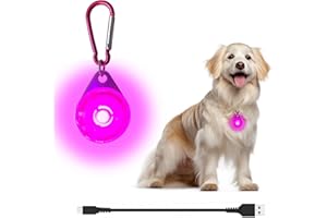 COZIHOM Lights for Dog Collars - USB Rechargeable - Ultra Bright LED Collar Safety Light for Night Walking,Running,Biking,Camping