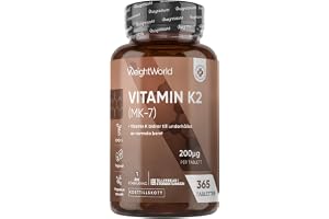 WeightWorld Vitamin K2 MK7 – 200 µg – 365 tabletter – 1 års förbrukning | WeightWorld Vitamin K2 MK7 – 200 µg per dos – 365 tabletter – Vitamin K bidrar till normala ben – 1 tablett dagligen