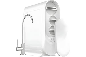 GALYON Purificador de Água Doméstico ATH GENIUS D500, Sistema de Ósmosis Inversa de 5 Etapas, Capacidade 500 GPD, Bomba Integrada, Producción 1.5-1.7 L/min, Conducción Eléctrica 220V/2