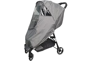 ZUMLLOMA Protector Lluvia Silla Paseo Universal, Protector de Lluvia para Carrito de Bebe Con Ventilación, Tela EVA, Bloquea el Viento y la Nieve, Resistencia al Desgarro, Bloquea Los Rayos UV