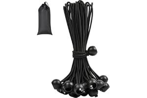 Adiwo Elastisk spännare, 25 st 20 cm spännare med bollar, elastiskt gummi sandow, för presenningar, lämplig för tält, bandero
