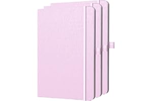 ONAVIA A5 Lined Notebook, Notebook Hard Cover, 80 Sheets (160 Pages) 80 g/m², 7 mm Line Spacing for Home, School and Work, Pink (Pack of 3)