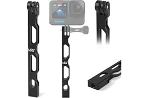 HSU Przedłużacz statywu do GoPro, adapter kamery z ramieniem przedłużającym do kamer sportowych Hero 13/12/11/10/9/8/7/6/5/4/3 (czarny)