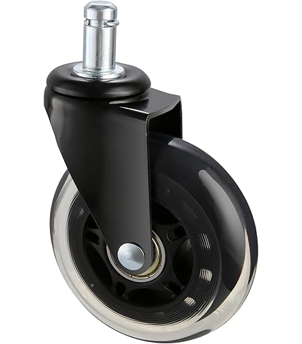 Lot De 5 Roulettes Pivotantes JUMELÉE Pour FAUTEUIL CHROMÉE Diamètre 50 Mm à Tige Lisse 11x22 Mm