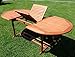 Produktbild ASS Ausziehtisch 150-200 x 100cm Holztisch Gartentisch Garten Tisch Oval Geölt Holz Eukalyptus Hartholz Wie Teak von
