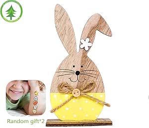 Morbuy Osterdeko Osterhase Hasen Figur Aus Holz Osterdekoration Susse Tischdeko Und Geschenk Zu Oster Amazon De Kuche Haushalt