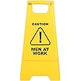 Robustt PP Material Caution Men At Work Sign Board-UV Resistant,Two Side Floor Sign Board,Size - 62 X 30 cm (Pack of 1)
