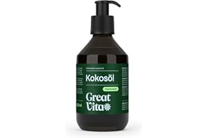 ‎MEA VITA GreatVita Kokosöl fraktioniert, 1er Pack (1 x 250 ml) in Glasflasche inkl. Pumper