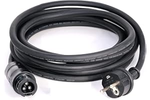 Amazinnov - 2m Cable de Alimentación de Goma, con Conector Betteri BC01 y Schuko IP44 para Microinversor Hoymiles Deye Envertech Huayu Bosswerk TSUN NEP (2M)