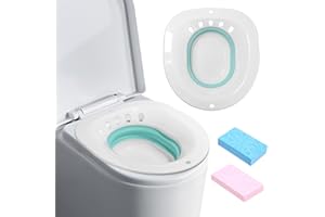 BIRSHE Przenośny bidet do toalety, składana łazienka Sitz do siedzenia, toaleta wanna uchwyt na gąbkę do czyszczenia hemoroidów Pielęgnacja po porodzie oczyszczanie krocza Detox