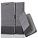 Produktbild Cadorabo Hülle für Sony Xperia X Performance - Hülle in GRAU SCHWARZ – Handyhülle mit Standfunktion und Kartenfach im Stoff Design - Case Cover Schutzhülle Etui Tasche Book
