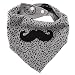 SZTARA Baby Kids Moustache Triangular Bandage Feeding Saliva Bib Scarf Towel Cotton Grey