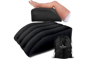 ‎FELUNA Feluna Ergo Keilkissen & Venen-Kissen zum Schlafen und Rückenentlasten; Orthopädisches Rückenentlastungskissen, Beinkissen & Beinstützkissen zur Linderung von Schmerzen und Heilung (Schwarz)
