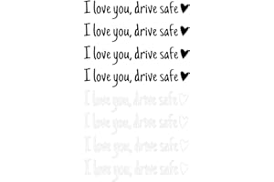 KUNOLI 8PCS I Love You Drive Safe Aufkleber, I Love You Drive Safe Herz Aufkleber, Ich Liebe Dich Spiegel Aufkleber Spruch, Auto Aufkleber für Rückspiegel Autofenster