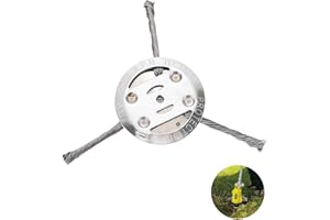 KLINNA 3 Kopf 150mm Unkrautbürste für Rasentrimmer, Robuster Freischneider Aufsatz aus Stahldraht, Langlebiger Unkrautbürste für Akku Freischneider zur Fugenreinigung im Garten