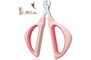 Euqvunn Coupe Griffes Chat, Professionnel Coupe Ongle Chat, avec Sécurité Positionnement Trou, Coupe Griffe Lapin Pour Chatons, Lapins, Cobayes, Oiseaux, Chiots, Et Petits Animaux (Rose)