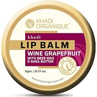 Khadi Organique Wine GrapeFruite Lip Balm No Chemicals 100% Organique 5gm (Pack of 1)