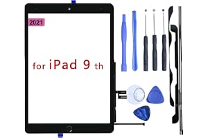 Hedywei Reservskärm för iPad 9 Display A2602 A2603 A2604 A2605 10.2 Inches 2021 Pekskärm Digitizer med verktygslåda