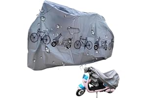 RAKIUTY Copertura Bici Bicicletta,Copertura per Bicicletta,Telo Protettivo per Bicicletta,Copertura Biciclette da Esterno,Telo Bici Impermeabile per Esterno,Copribici Bici Impermeabile,1PC (Grigio)