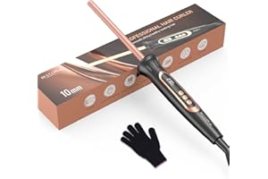 BESTOPE MIX 10 mm Lockenstab, Multi-Temperatur-Lockenstäbe, Lockenstab Kleine Locken, Schnell Aufheizender Hair Curler, Curling Iron mit Präziser Temperaturregulierung Alle fünf Grad, mit Handschuh