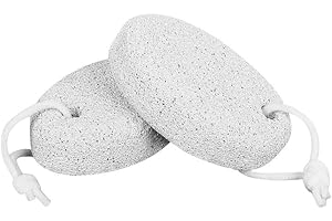 KTHZI Pumice Stone 2Pcs, Natural Lava Foot File Pumice Stone for feet/Hands/Body Scrubber Hard Skin Callus Remover White