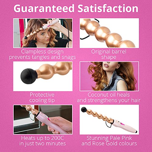 Lee Stafford CoCo LoCo Wonderball – Keramik-Lockenstab – für zerzaustes Haar oder wilde Locken – Stab in Salonqualität- EU Plug - 4