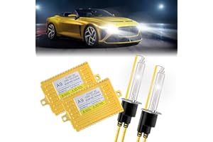 Yifengshun 65W H1 Kit di conversione Xenon HID per auto Alimentatori HID ultrasottili Avvio rapido Xenon bianco estremamente luminoso 6000K Lampadine per fari integrati con fascio alto/anabbagliante
