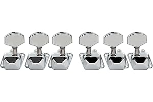 Musiclily Mécaniques 3×3 Semi-Scellées pour Guitare électrique et Acoustique, Chrome