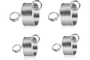 BESSY SHOP Knitting Fingerhut, 4 Stücke Edelstahl Handliche Strickpullover Fingerspule Strickfingerhut Mini Fingerring Garn Stricken Fingerhut Fingerring 2 Größen für Fingerring Strickzubehör Häkeln Stricken.