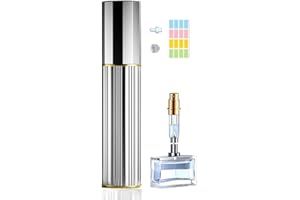 Travelofo Perfume Atomiser Perfume Travel Bottle, 10ML Refillable Perfume Spray Bottle Easy to Refill Empty Atomiser Bottle for Purse, Handbag, Pocket and Luggage (Silver)