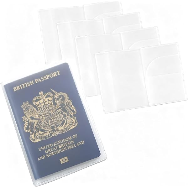 UK Transparent Passport Cover - Clear Passport Holder Passport