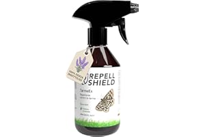 RepellShield Spray Antitarme per Armadi Vestiti - Antitarme Alimentari e dei Tessuti - Alternativa Naturale alla Naftalina, Non Macchia, Ideale per Eliminare Farfalline Armadi, Cucina, Dispensa, 250ml