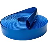 Gobeflat Blue Flat Hose 6 Bars for Water Discharge Irrigation and Bilge Pumps (32mm T10m)