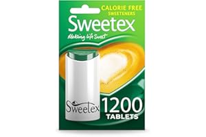 Sweetex Zero Calorie Sweetener Tablets, 1200 Count, Sugar-Free Artificial Substitute, Ideal For Weight Control And Slimming, Perfect Baking Supplies