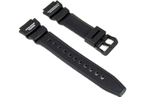 Casio Correa de reloj de resina negra para SGW-400H SGW-300H, 0, resina, 0, Resina, 0