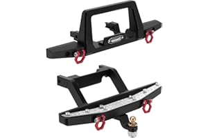 INJORA CNC Aluminum Front Rear Bumper for TRX4M Defender Upgrade 1/18 RC Crawler