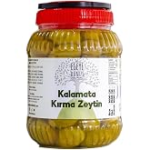 RETURN TO THE AEGEAN Homemade Traditional Kalamata Large Size Green Crushed Olive Acorn - 1 Kg. (Contains Only Rock Salt and Water)