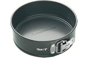 MasterClass 15 cm Springform Cake Tin with Loose Base and PFOA Non Stick, Robust 1 mm Carbon Steel, 6 Inch Small Round Pan, Grey