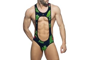 Duohropke Jockstrap Ouvert Sous-vêtements de lutte Singlet Body Straps Jumpsuits Maillot Leotard Sexy Mesh Vêtements de nuit Straps Body Strap Thongs Bodysuit
