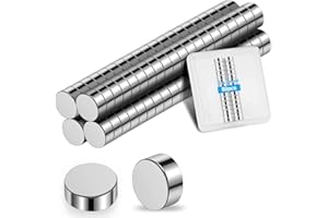 WZONE Wukong 80 Pezzi Magneti Neodimio Magneti Frigo, 8×3mm Magnete Potente Calamite per Lavagna Magnetica, Calamite Piccole per Bacheche, Foto e Uffici