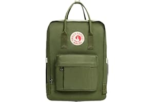 KALIDI Sac à Dos Loisir Randonnée Voyages Ecole Backpack en Oxford Toile Pour Ordinateur Portable Tablette Laptop MacBook 14 Pouces (Armée Verte)