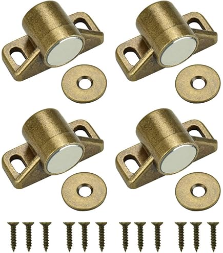 Loquet Magnétique En Acier Carlisle Brass - Force 6 Kg, Finition Laiton, Dimensions 46x15x14 Mm